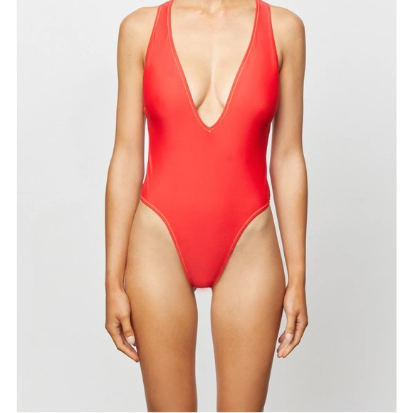 🆕 Free People X It’s Now Cool The Patrol One Piece in Red - Picture 2 of 9